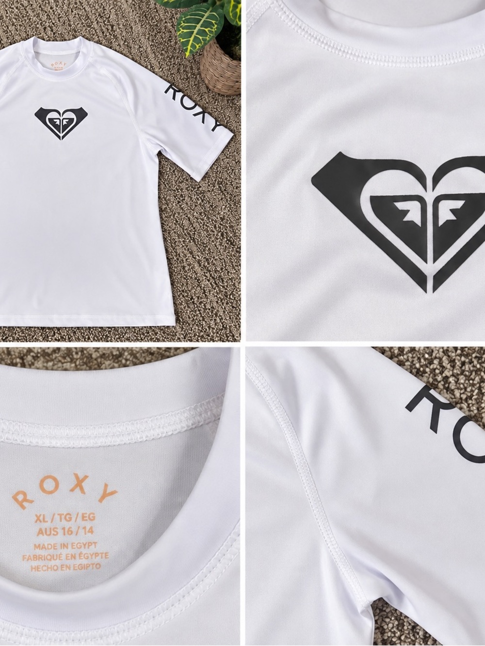 Roxy JUNIOR White Performance Rash Guard-XL/16 - Picture 4 of 4